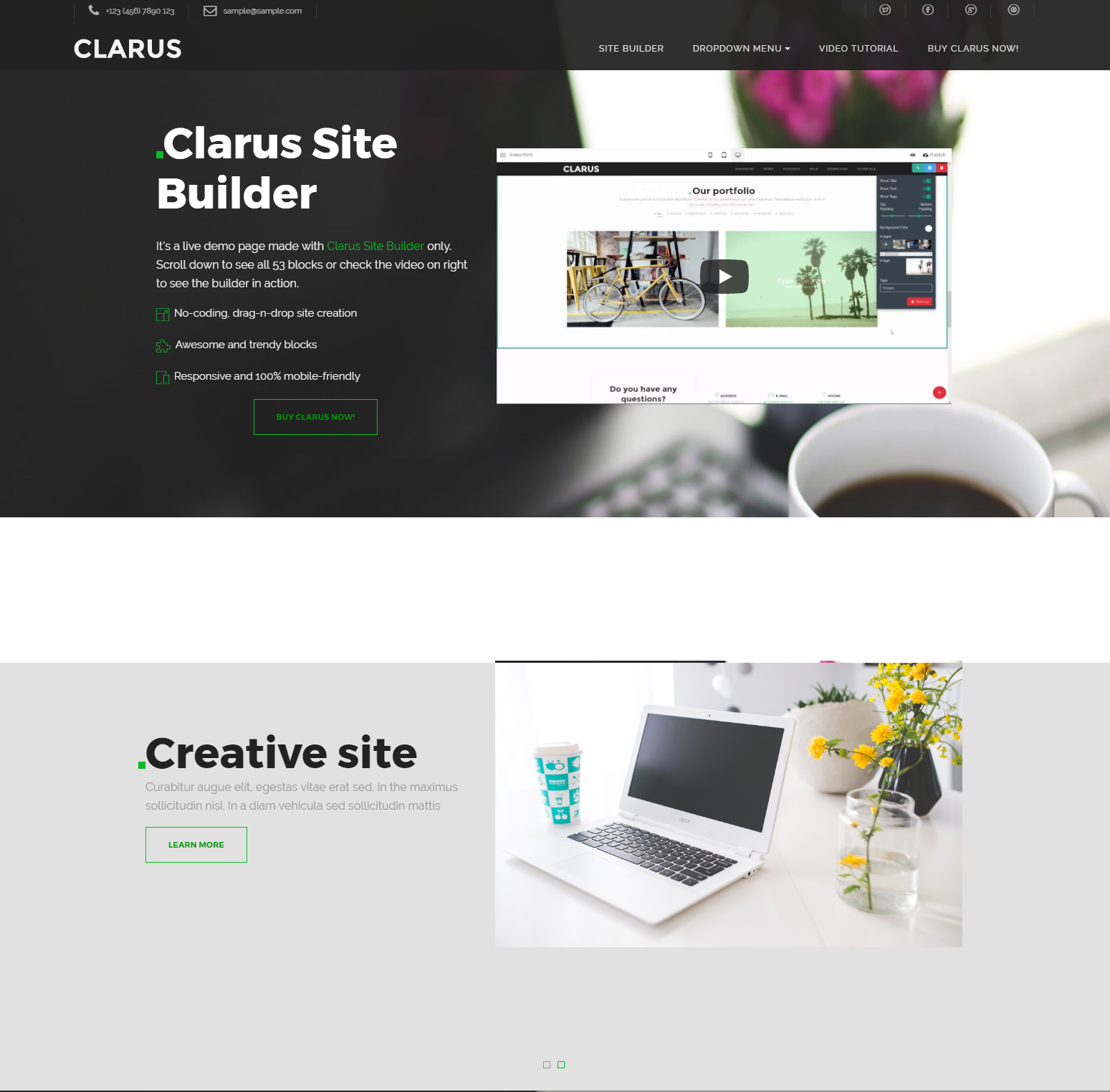 Responsive Bootstrap Clarus Themes