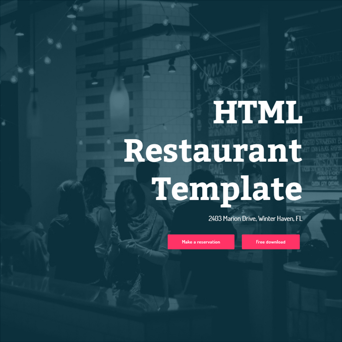 HTML Bootstrap Restaurant Themes