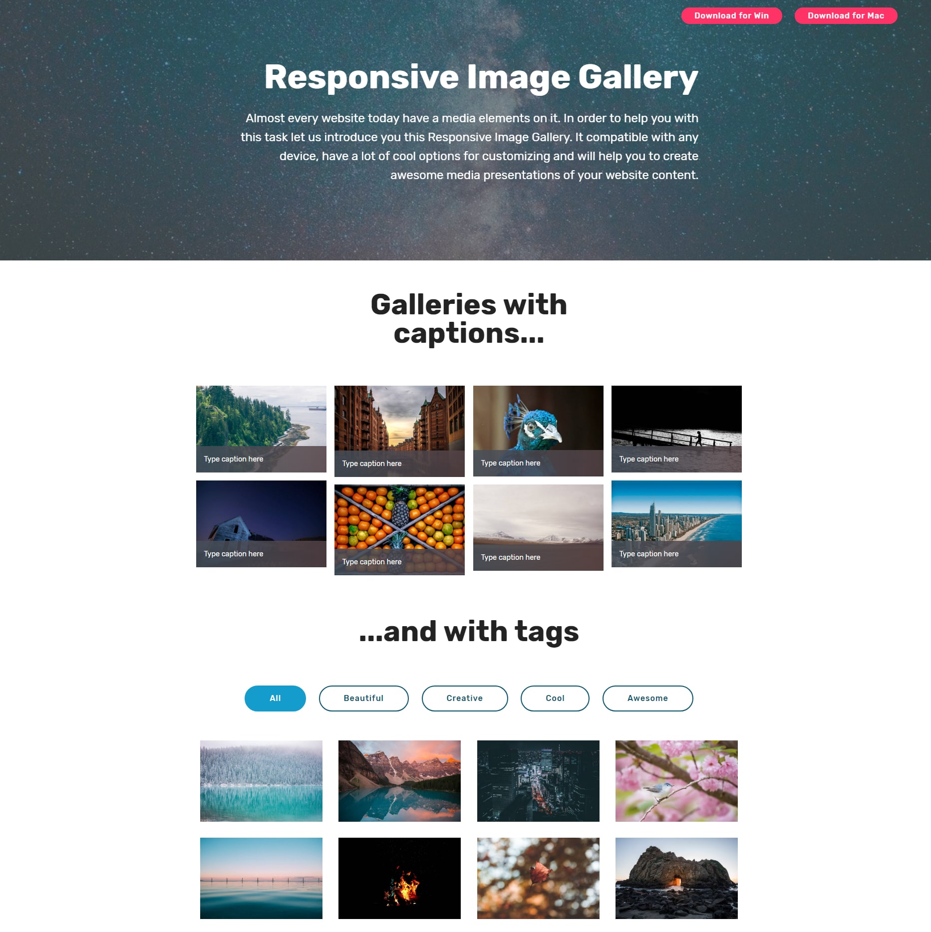 CSS3 Bootstrap Picture Gallery